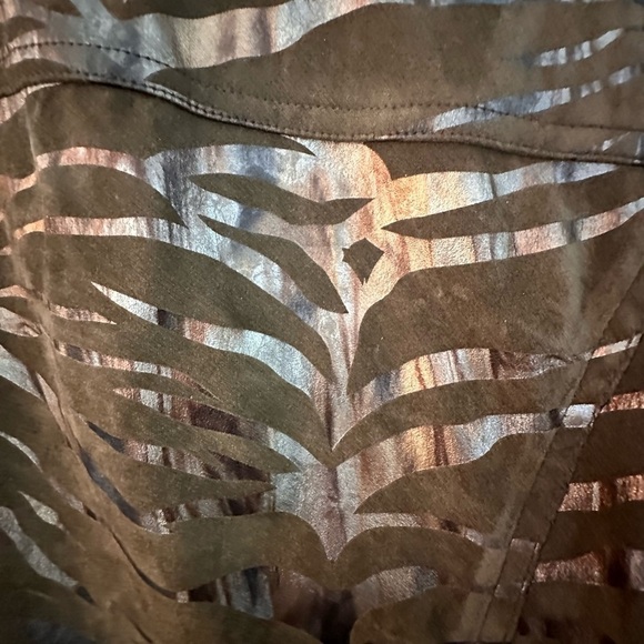 Toni Morgan Vintage 80’s Suede/Metallic Jacket Sz S Grunge Whimsigoth Steampunk - Picture 8 of 12